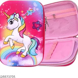 eltihr Unicorn Hardtop Pencil Case for Girls Geometry Box-picture-44