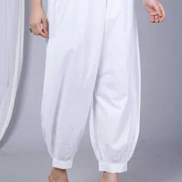 arisha fashion Pure Cotton Solid Women ["White"] Salwar-picture-15