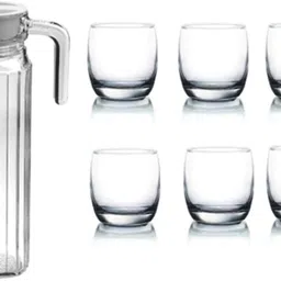 mdnsho Serving Desire Lemon Set,6 Water Glass 190ml Jug 1100ml Jug Glass Set (glass) Jug Glass Set image 1