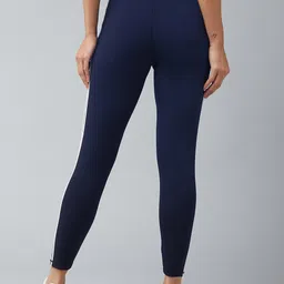 blinkin Striped Women Blue Tights image 2