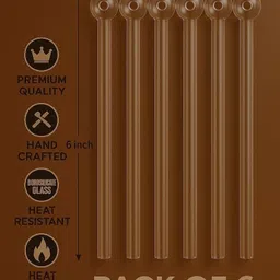 wishingbell natural Glass Oil Burner Pipe 6 inch Transparent Borosilicate Glass Inside Fitting Hookah Mouth Tip image 4