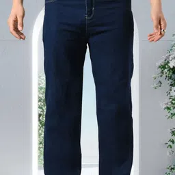 fader Men Relaxed Fit Mid Rise Dark Blue Jeans-picture-32