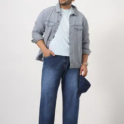 urbano plus Men Loose Fit Mid Rise Blue Jeans image 4