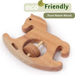 opatoys Wooden Neem Rattle Unicorn For 0 to 24 Months Babies Rattle Rattle image 4