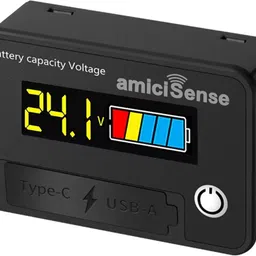 amicisense 2V 24V Lead- LiFePO4 Voltmeter for Car and Bike Digital Voltage Tester-picture-10