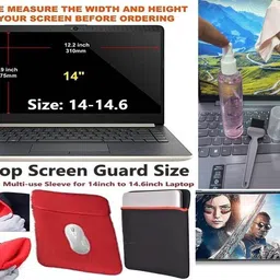 ANJO KeyboardLEDMouse-Pad-Hub-3n1Cleanr-OTG2n1-Ext-LED-Skin-14.6iScrn&KeyGuard&Sleeve Combo Set Designed for Gaming image 3