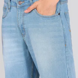 roadster Men Straight Fit Mid Rise Blue Jeans image 5