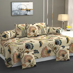 slazie Cotton Floral Diwan Set-picture-21