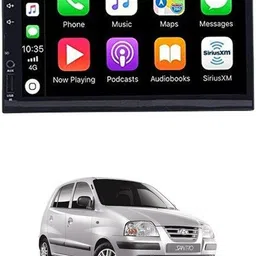 rkpsp 7 INCH Full Double Din Car Screen Stereo Media Player Audio Video Touch Screen Stereo Full HD with MP3/MP4/MP5/USB/FM Player/WiFi/Bluetooth & Mirror Link For Santro Xing Car Stereo image 1