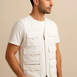 dragon witch Solid Men Waistcoat image 3