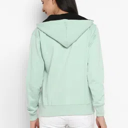 alan jones Women Full Sleeve Solid Hooded Sweatshirt image 5
