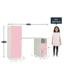 adona Rio Kids Study Table in English Pink Colour image 3