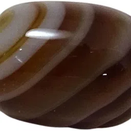 Sahiba Gems Black, Brown Cut Natural Agate Gemstone image 2