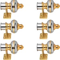 qereston Silver, Gold Curtain Knobs, Rod Rail Bracket Metal-picture-32