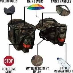 modarock Double-side Multicolor Polyester, Leatherette Motorbike Saddlebag image 2