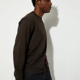 max Men Full Sleeve Solid Sweatshirt image 4