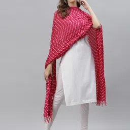 stylum Silk Blend Printed Pink Women Dupatta-picture-19