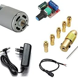 erhindia 12v 555 DC Motor 12000rpm High Speed with Drill Chuck Kit Electronic Components Electronic Hobby Kit image 1