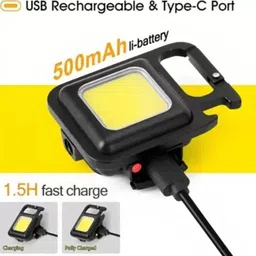 bsvr New LED Keychain Flashlight 351 Rechargeable 3 Lighting Modes With Bottle Opener Torch image 2