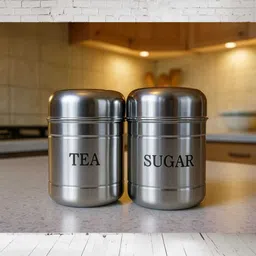 gptrade Stainless Steel Tea Coffee & Sugar Container - 800 ml image 3