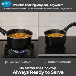 siwaan NEW25_SIWAAN Scratch-Resistant Saucepan – 2 Ltr Sauce Pan 14 cm diameter 1.2 L capacity image 5