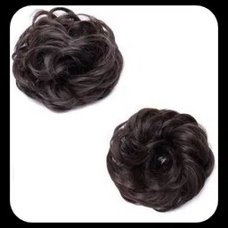 deluxe hair A Darkest Brown 1 PCS Messy Bun With Elastic Rubber hair Band _pack of 2 Hair Extension-picture-37