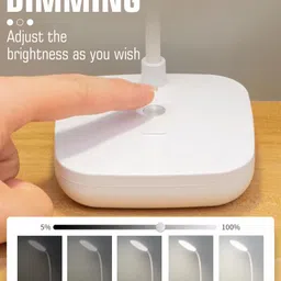 pick ur needs Rechargeable Table Lamp With 3 Multiple LED Light Touch Sensor Type C Charging Study Lamp image 5