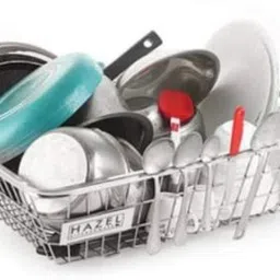 sr enterprises Stainless Steel Stainer Steel Dish Drying Rack Basker Storage Basket-picture-17