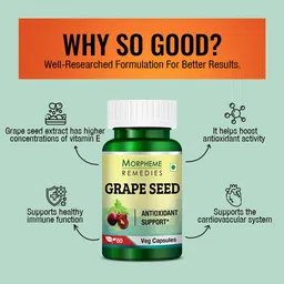 morpheme remedies Grape Seed Extract 500 mg - 60 Veg Capsules image 5