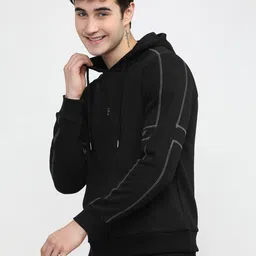 highlander Men Full Sleeve Solid Hooded Sweatshirt image 3