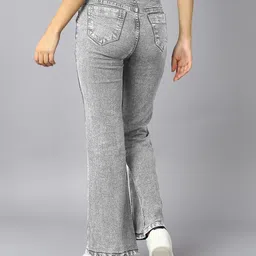 nifty Women Flared High Rise Grey Jeans image 5