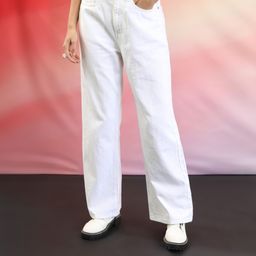 tokyo talkies Women Regular Mid Rise White Jeans-picture-7