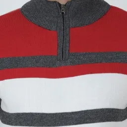 fukuso Men Striped High Neck Multicolor Sweater image 5
