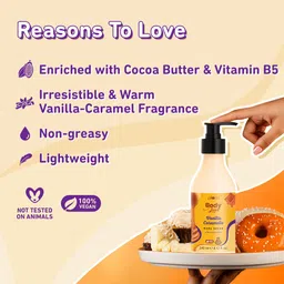 plum BodyLovin' Vanilla Caramello Body Lotion with Cocoa Butter | Deep Moisturization image 4