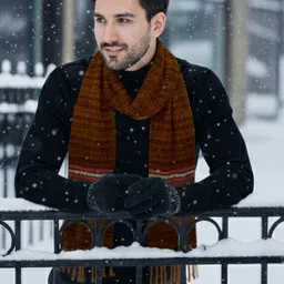 nikline Solid Men Muffler image 3