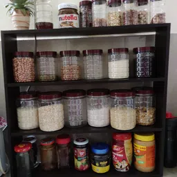 woodsy wonders Containers Kitchen Rack New design and stylish kitchen rack/wall shelf (brown) Wood-picture-13