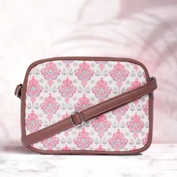 zouk Multicolor Women Sling Bag Kashmiri Tulips Sling Bag-picture-12