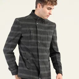 chkokko Tweed Solid Coat For Men image 3