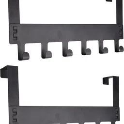 Premium Door Hanger Metal Door Hook for Cloth Hanging Without Drill Cloth Hanger Steel Shirt Pack of 2 Hangers ForShirt-image-1