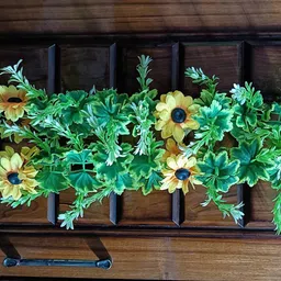 kingstyle impex Artificial Flowers Home Decoration Vine Creepers Plant Wall Hanging Chain 2053I Multicolor Sunflower Artificial Flower image 3