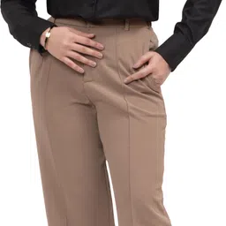esta Women Regular Fit Solid Curved Collar Formal Shirt image 4