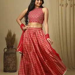 globus Printed Stitched Lehenga Choli image 5