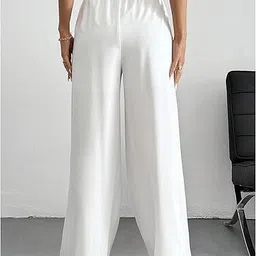 Women Solid White Track Pants-image-90