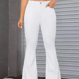 globenaut Women Boot-Leg High Rise White Jeans-picture-25