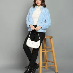 alan jones Women Solid Casual Jacket image 4