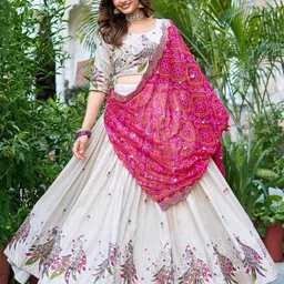 trijal fab Embroidered Semi Stitched Lehenga Choli-picture-16