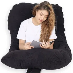 jojo J SHAPE Microfibre Solid Pregnancy Pillow Pack of 1-picture-10