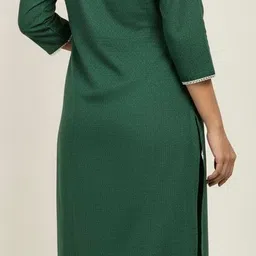 adan fabrics Women Wool Kurti Pant Set image 2