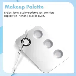 morbee Makeup Palette, Premium Stainless Steel Metal Rectangle Makeup Mixing Palette b7 image 4