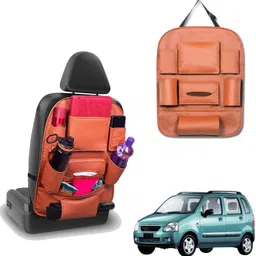 peeps store Peepsstore pack of 1 Tan,Orange colour car organizer bags for WagonR Old 2003 Car Multi Pocket image 1